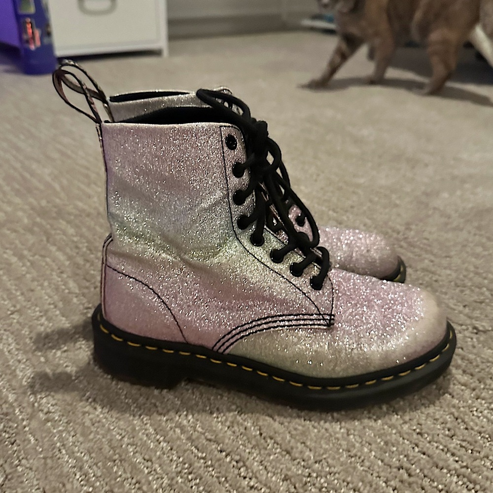 Mermaid Glitter Dr. Marten’s Lace-Up Combat Boots ✨